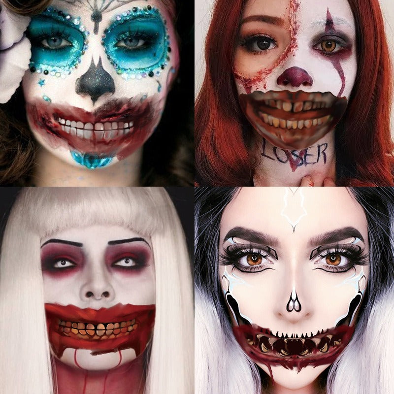 Halloween Mouth Tattoo Party Horror Scary Lips DIY Decoration Big mouth