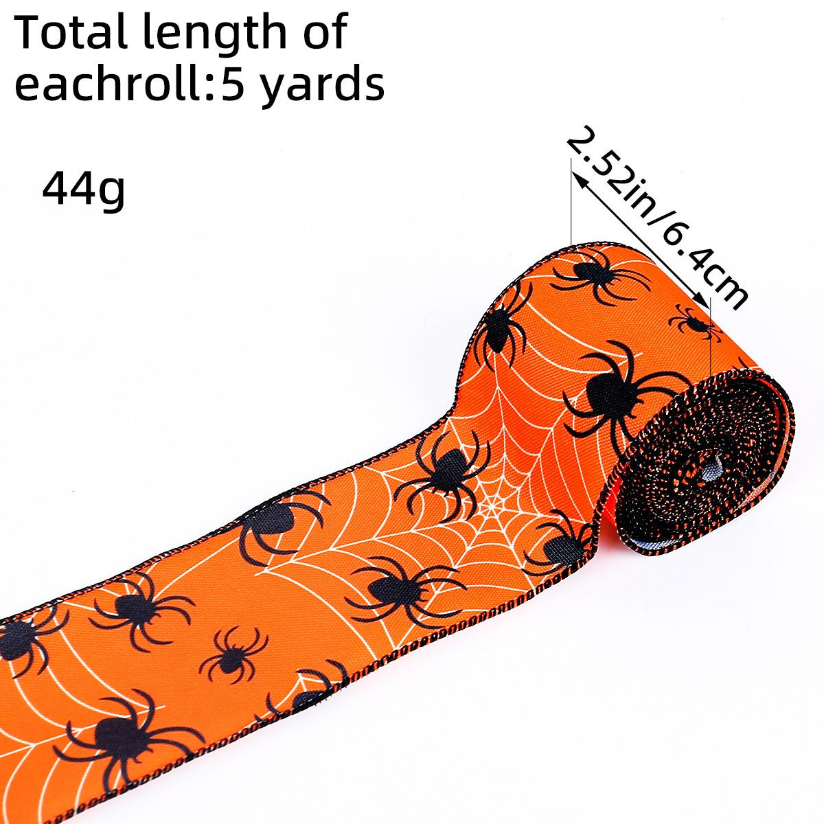 Creative Halloween spider print ribbon Halloween party decoration ribbon ribbon ribbon DIY decoration ribbon material