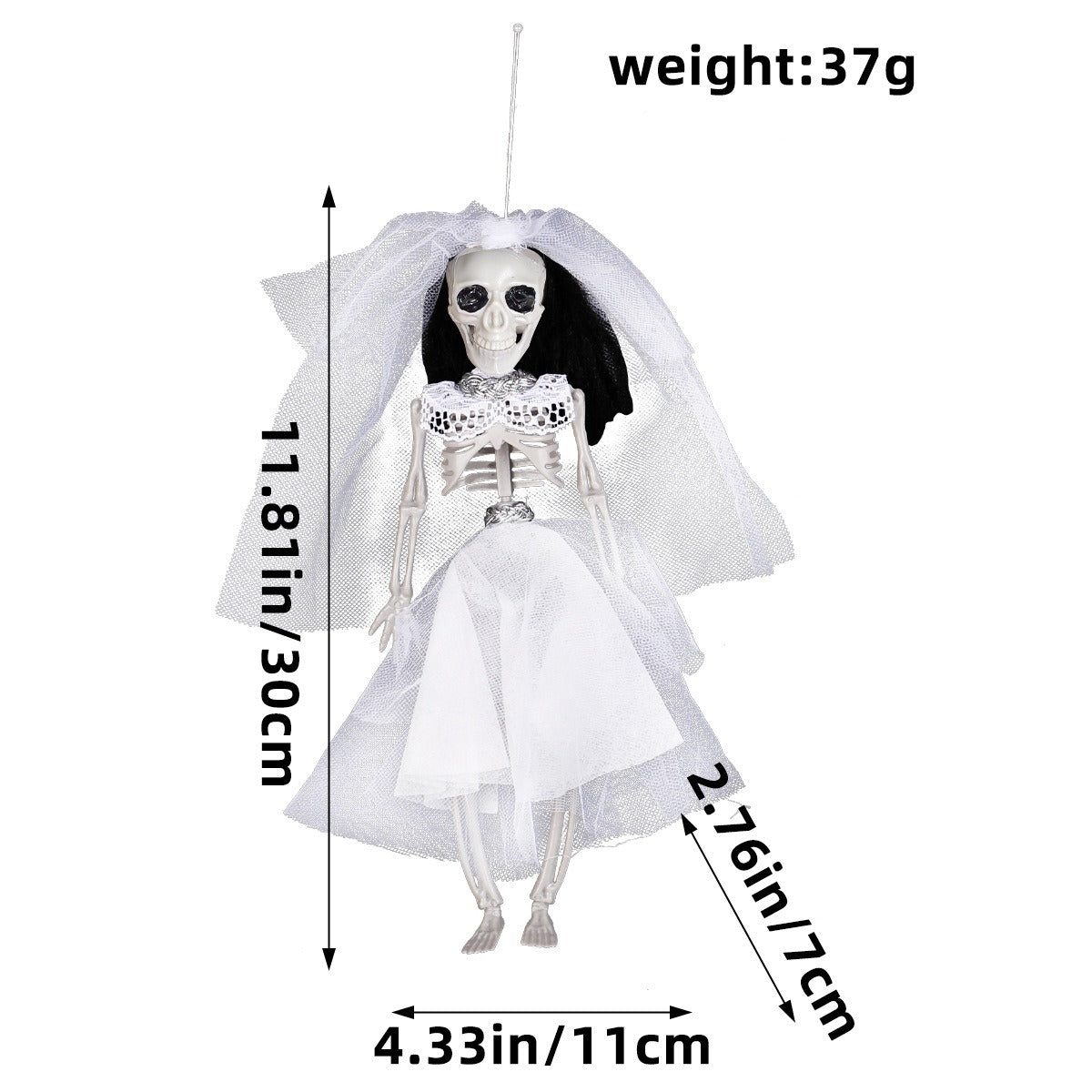 Ghost House Halloween Skeleton Bride Groom Decoration Chamber of Secrets Horror Bar Party Scene Decoration Trick Props