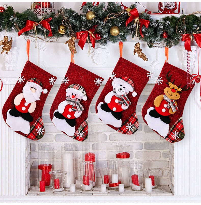 Christmas Decorations Santa Claus Socks Christmas Tree Pendants Christmas Socks Gift Bags Candy Bags