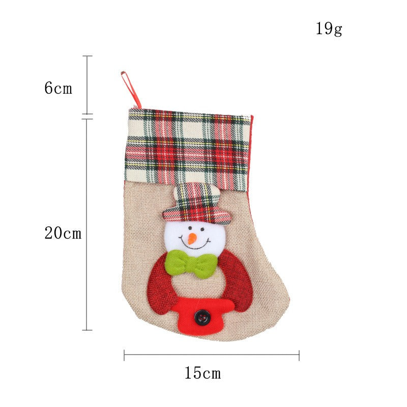 Santa Claus Socks Mall Christmas Eve Decoration Christmas Tree Gift Sock Pendant Small Socks