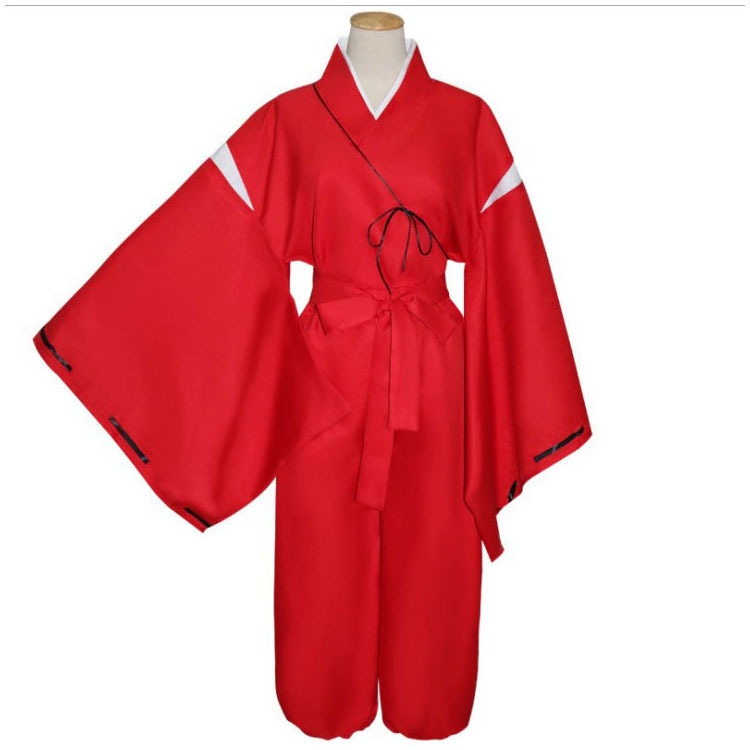 Anime Inuyasha cosplay costume red Japanese kimono men's robe costume Halloween party