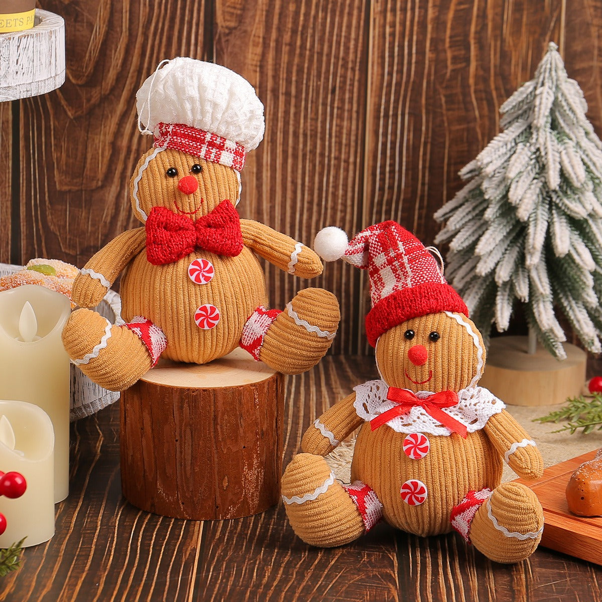 Creative Christmas gingerbread figurine pendant holiday cartoon figurine pendant Christmas tree decoration accessories