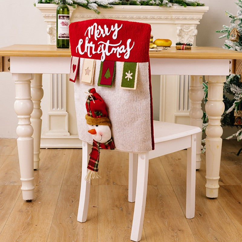 Cartoon chair set three-dimensional elderly dining chair set snowman and deer restaurant decoration