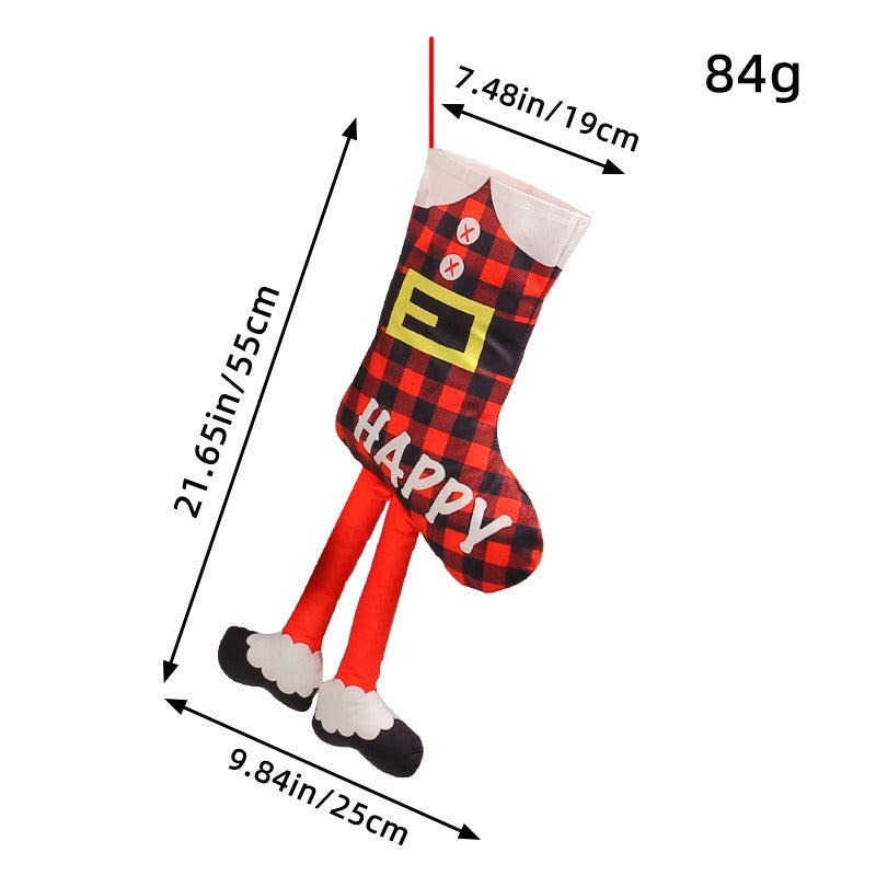 Long Leg Christmas Socks Christmas Tree Decoration Pendant Shopping Mall Showcase