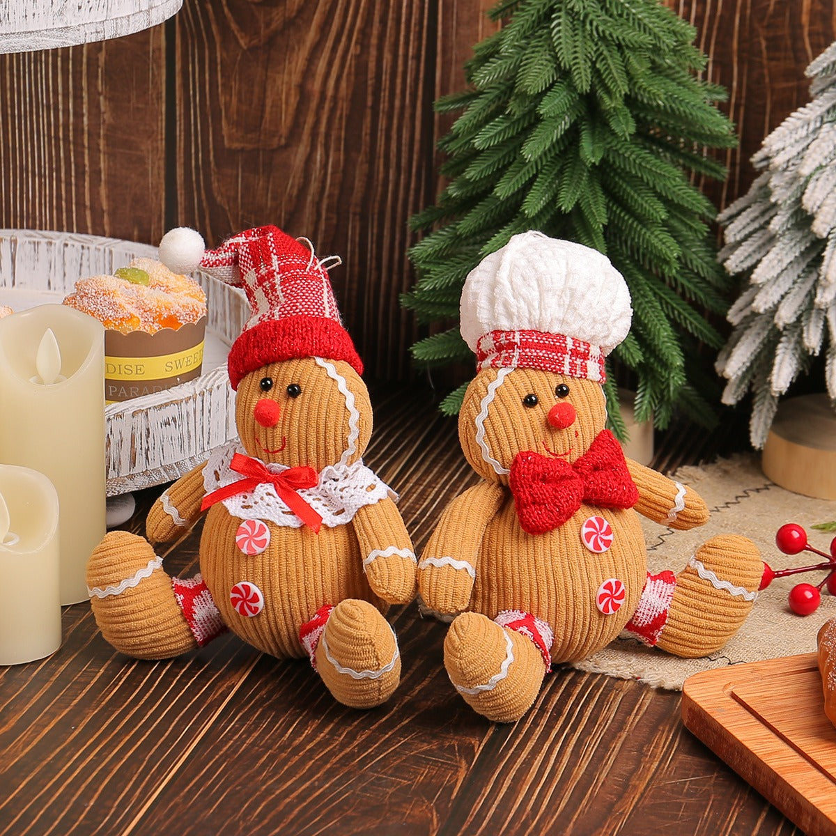 Creative Christmas gingerbread figurine pendant holiday cartoon figurine pendant Christmas tree decoration accessories