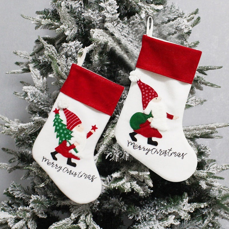 Christmas Socks Candy Bag Children's Gift Bag Party Gift Bag Scene Christmas Tree Pendant Hanging