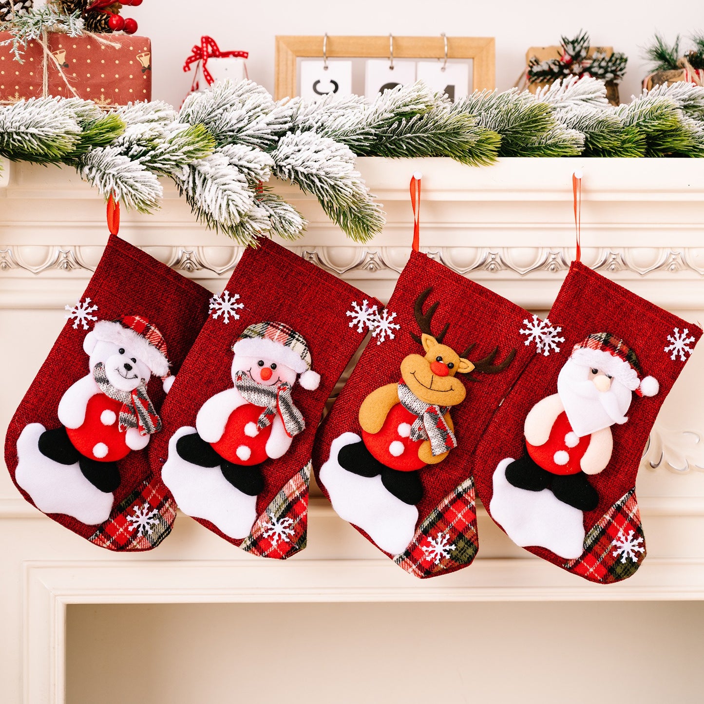 Christmas Decorations Santa Claus Socks Christmas Tree Pendants Christmas Socks Gift Bags Candy Bags