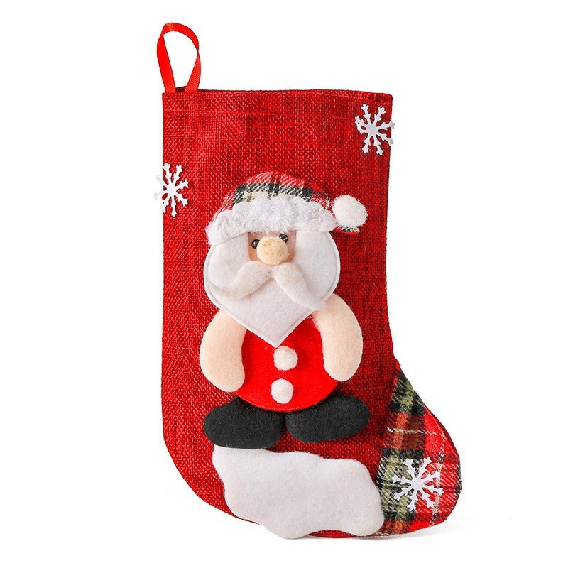 Christmas Socks Candy Gift Bag Large Santa Claus Snowman Elk Socks Gift Bag Christmas Decorations