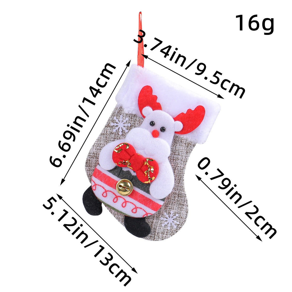 Christmas Doll Socks Cartoon Plush Christmas Socks Christmas Tree Pendant Santa Claus Snowman Candy Gift Bag