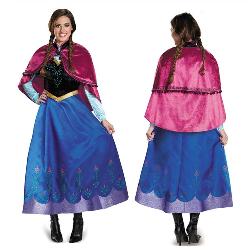 Halloween costume Frozen cosplay Anna dress cosplay queen costume