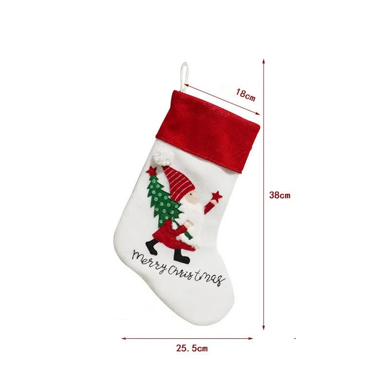 Christmas Socks Candy Bag Children's Gift Bag Party Gift Bag Scene Christmas Tree Pendant Hanging