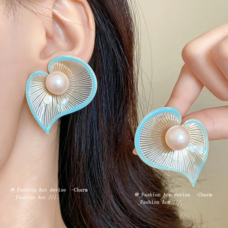 Vacation Style Pearl Exaggerated Earrings Wholesale for Women