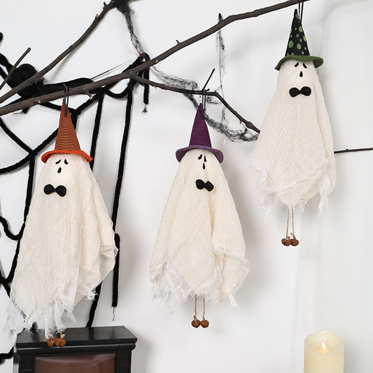 Halloween Decoration White Witch Ghost Hanging Ghost Wind Chime Ghost Festival Home Party Decoration Pendant