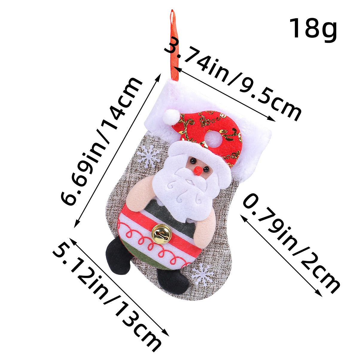 Christmas Doll Socks Cartoon Plush Christmas Socks Christmas Tree Pendant Santa Claus Snowman Candy Gift Bag