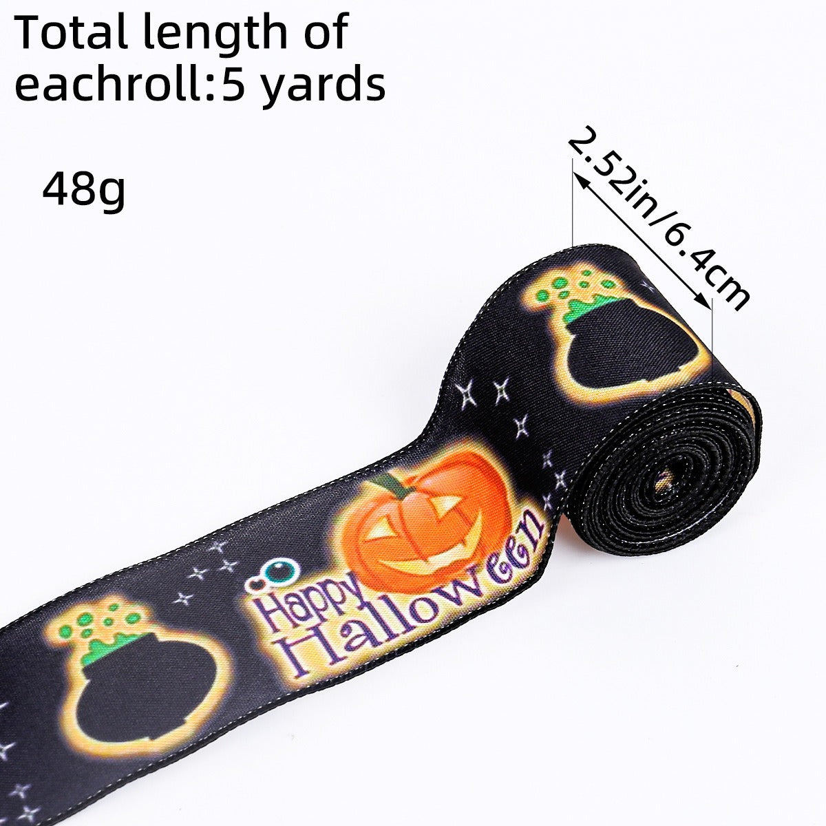 Creative Halloween spider print ribbon Halloween party decoration ribbon ribbon ribbon DIY decoration ribbon material