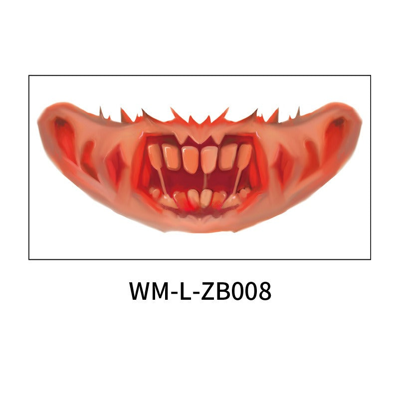 Halloween Mouth Tattoo Party Horror Scary Lips DIY Decoration Big mouth