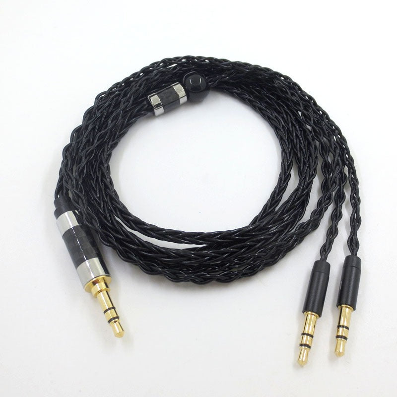 Suitable for Tianlong AH-D7100 7200 D600 HIFIMAN dual 3.5mm silver plated balanced headphone cable