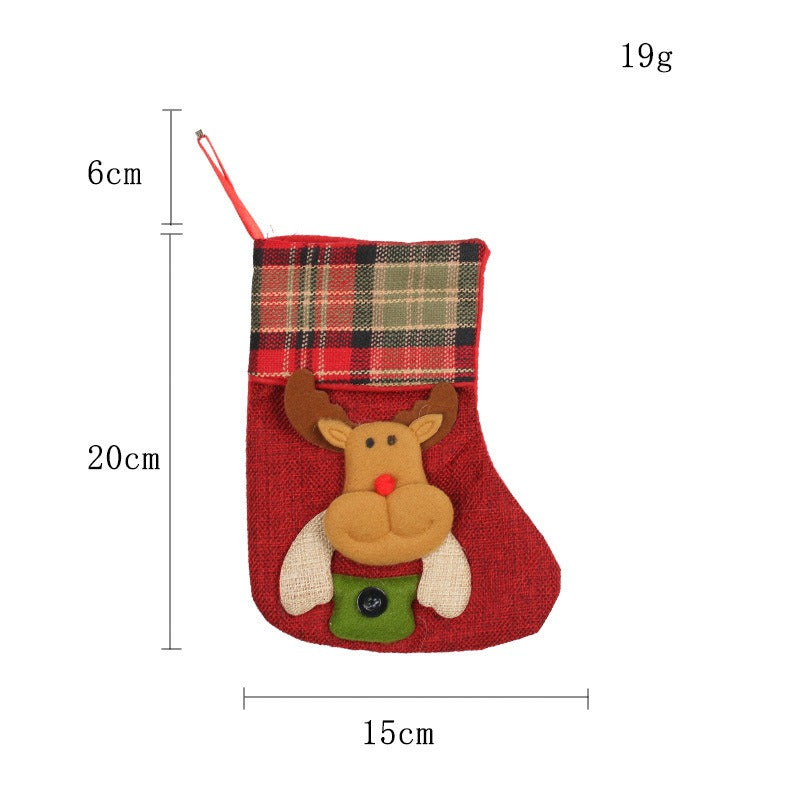 Santa Claus Socks Mall Christmas Eve Decoration Christmas Tree Gift Sock Pendant Small Socks