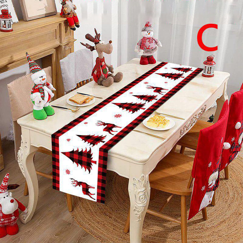 Christmas table flag American polyester printed tablecloth table towel