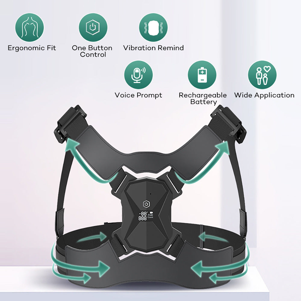 HailiCare Intelligent Vibration Voice Abdomen Correction Posture With Back Correction Belt Correction Posture