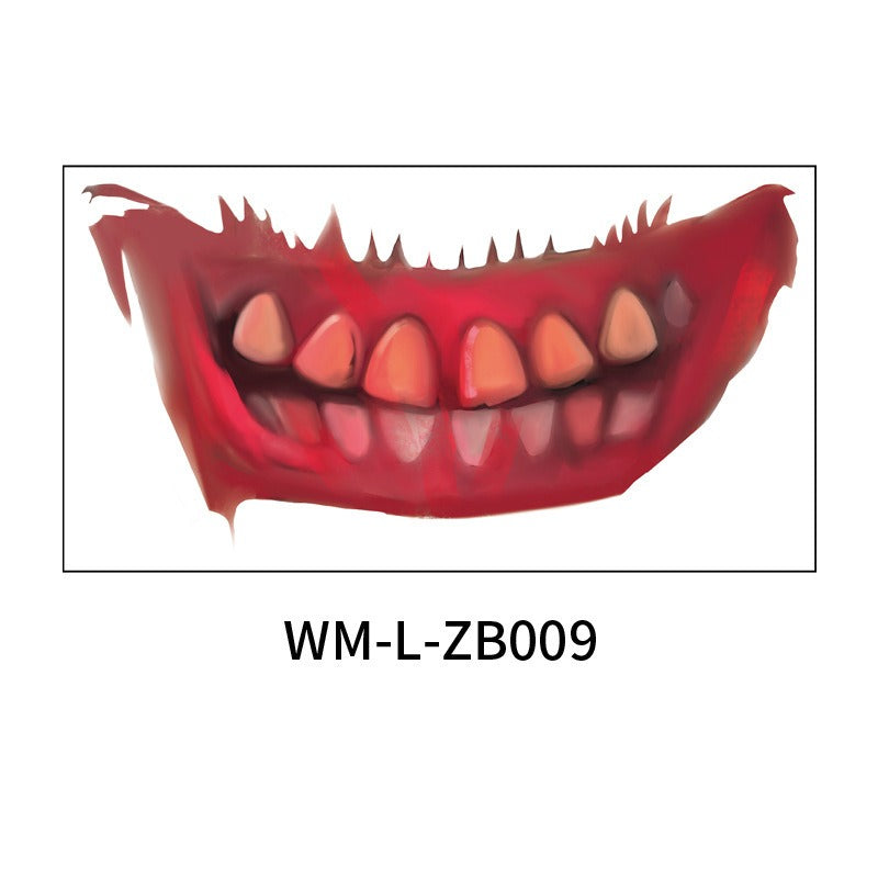 Halloween Mouth Tattoo Party Horror Scary Lips DIY Decoration Big mouth