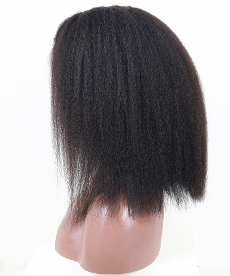 Cross-border wig African wig hair European and American wig women's middle-parted short straight hair Yaki machine-made chemical fiber wig