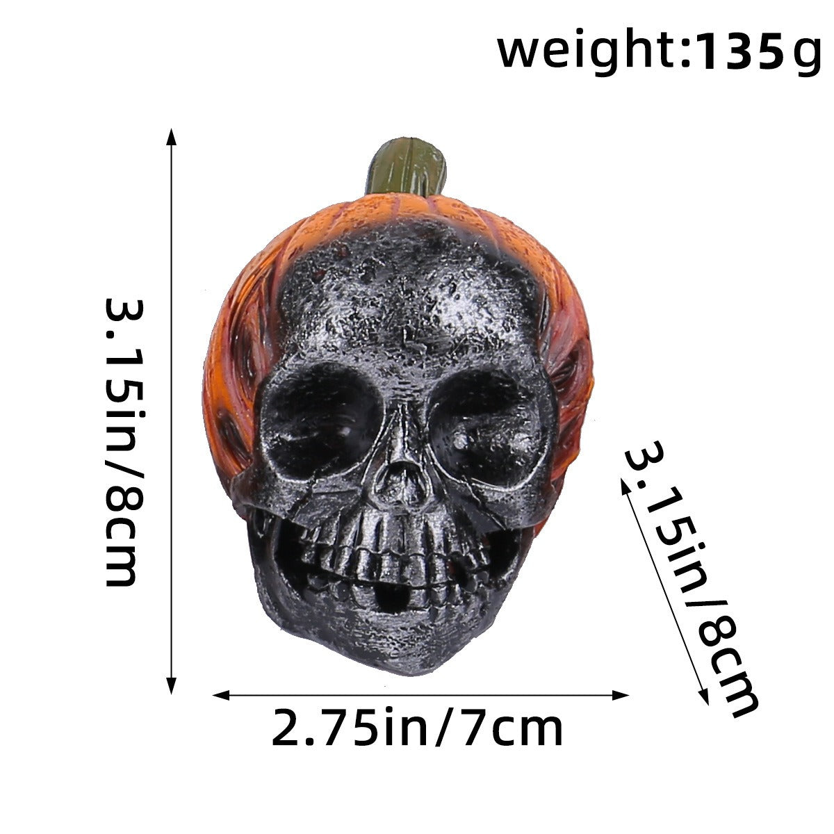 Halloween Skull Resin Ornament Festival Chamber of Secrets Horror Pumpkin Hat Skull Decoration Decoration Crafts