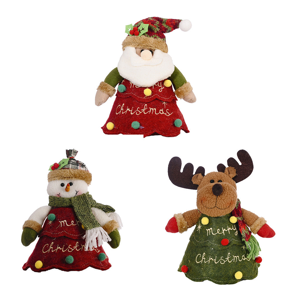 Christmas decoration tree shaped cartoon apple bag creative cartoon apple bag tree shaped candy bag