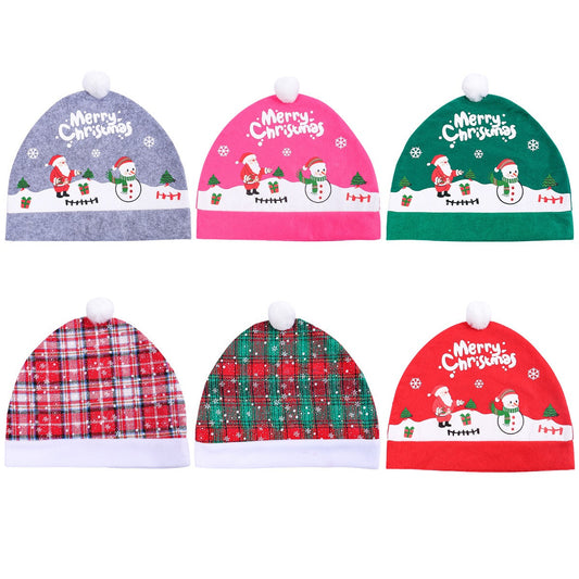 Christmas car chair cover holiday car backrest chair Christmas hat decoration seat head pillowcase