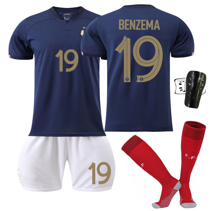 New home World Cup No. 10 Mbappe 19 Benzema 11 Dembele 9 Giroud jersey set