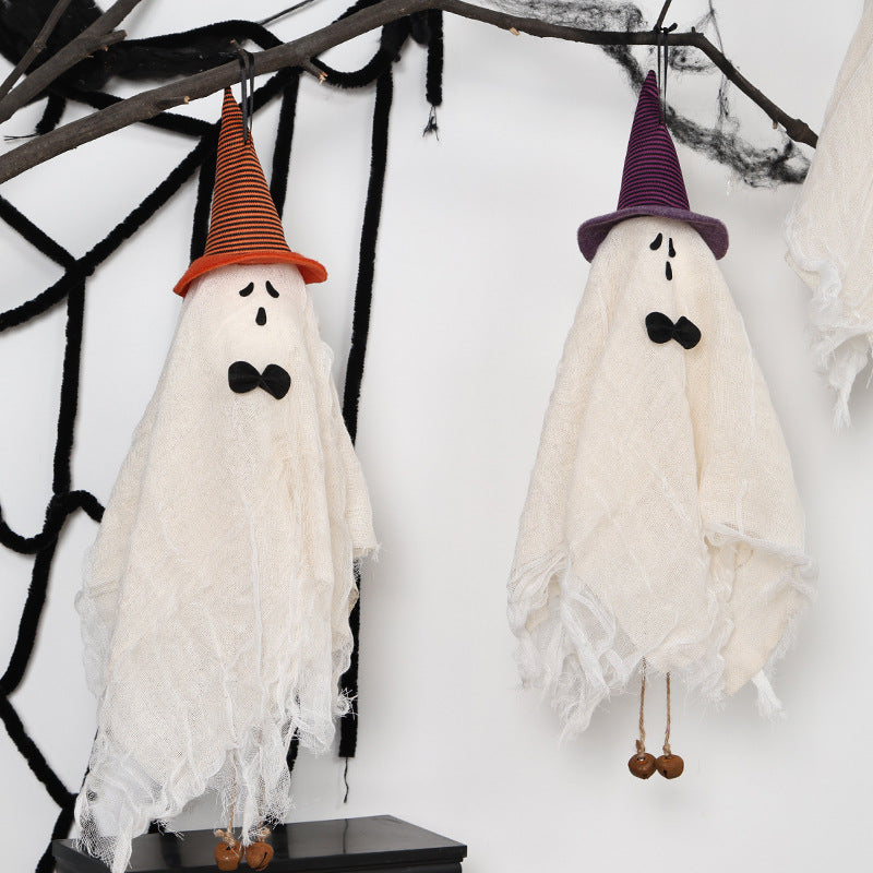 Halloween Decoration White Witch Ghost Hanging Ghost Wind Chime Ghost Festival Home Party Decoration Pendant