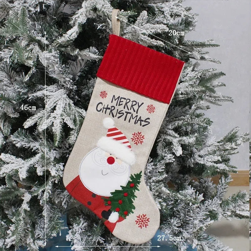 Christmas tree pendant elderly snowman candy socks gift bags Christmas socks decorations