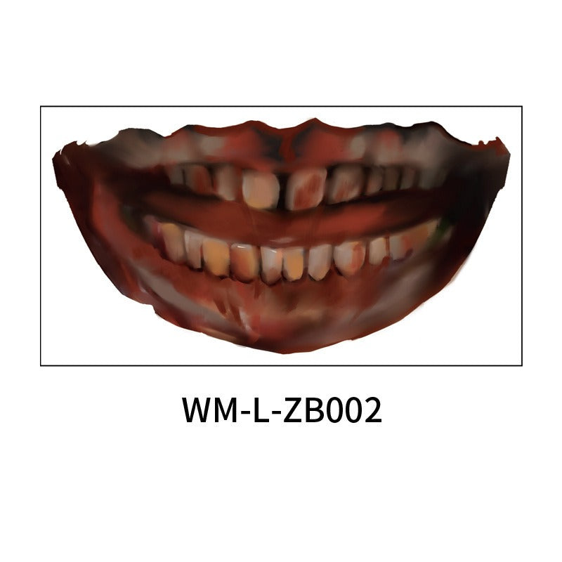 Halloween Mouth Tattoo Party Horror Scary Lips DIY Decoration Big mouth