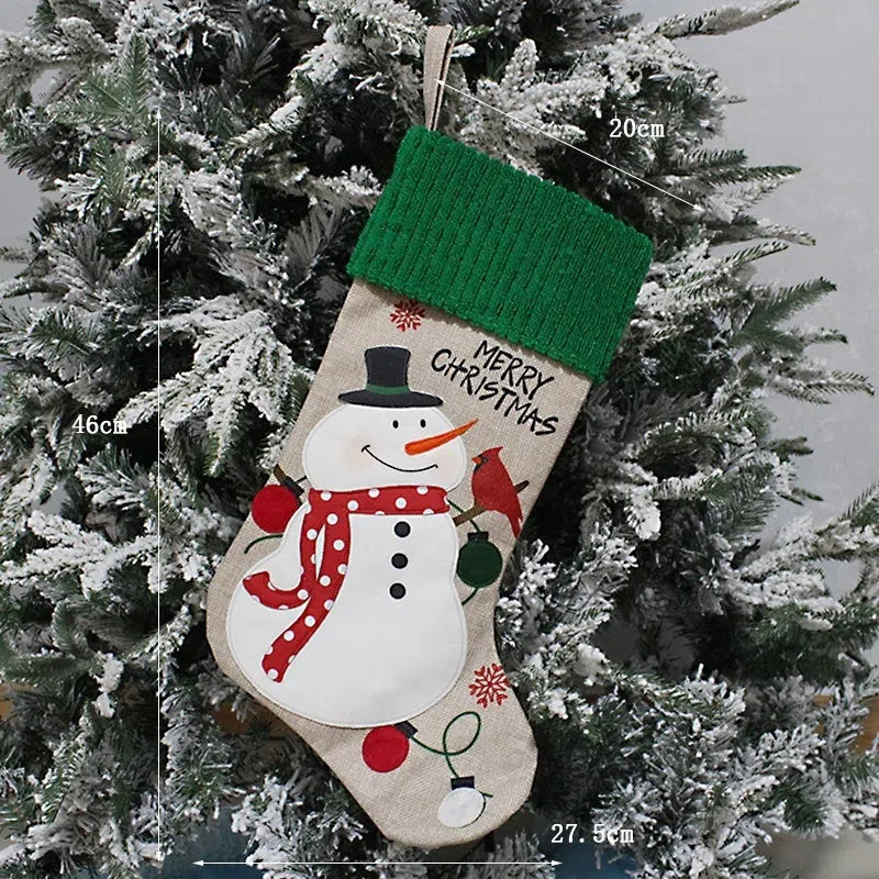 Christmas tree pendant elderly snowman candy socks gift bags Christmas socks decorations