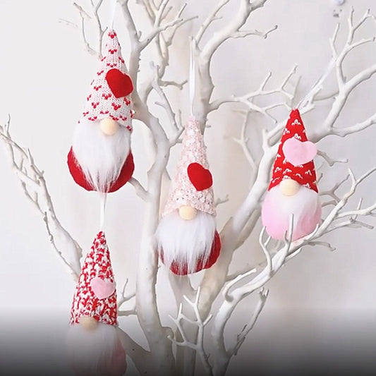 Christmas Decorations Valentine's Day Doll Love Small Pendant Faceless Doll Christmas Tree Wall Display Window Elderly Hanging D