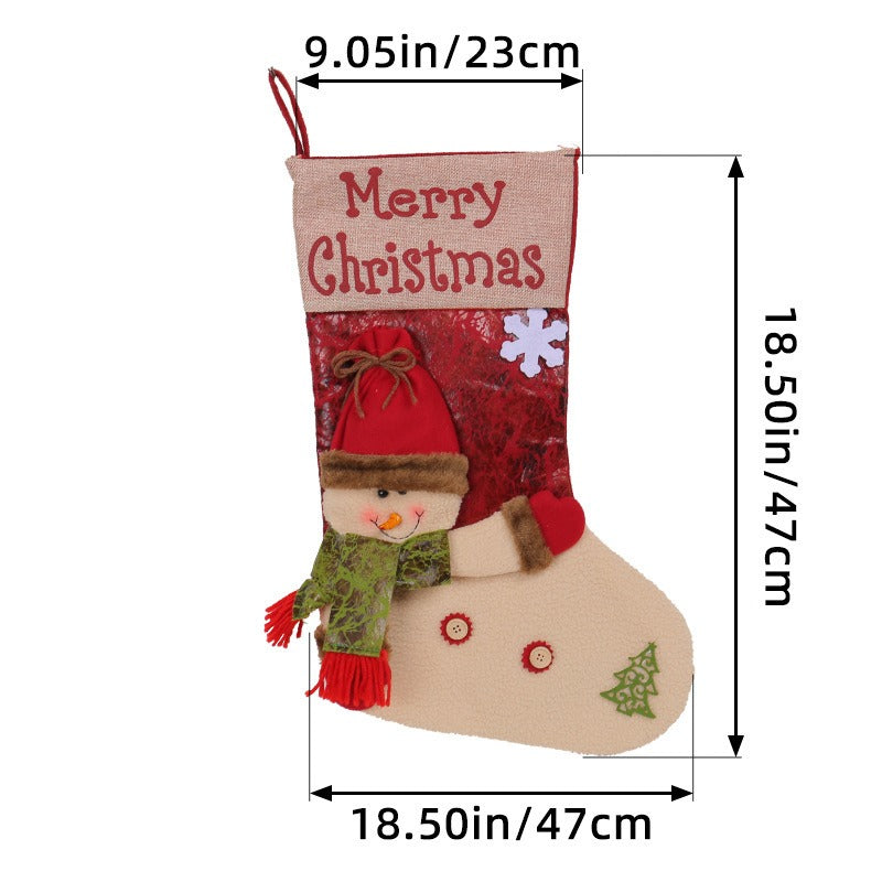 Big Head Doll Christmas Socks 3D Santa Claus Socks Enlarged and Thickened Christmas Socks