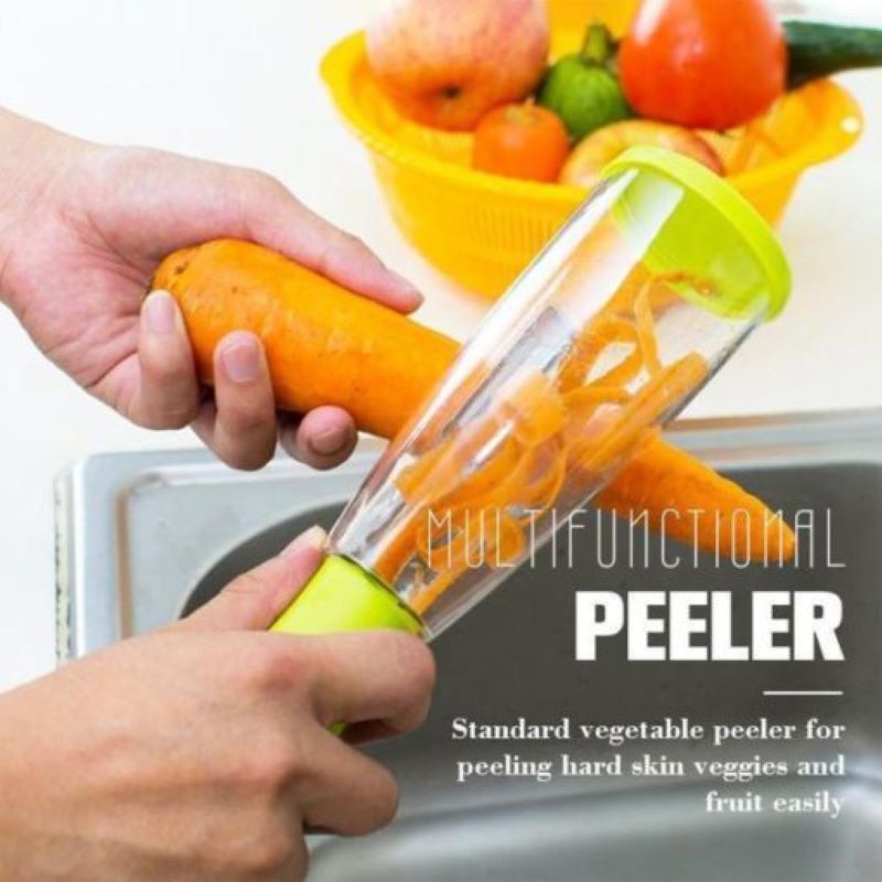 Peeler With Rubbish Bin Stainless Steel Multi-function Vegetable Peeler Cutter Peeler Potato Carrot Grater Kitchen Tool Gadgets