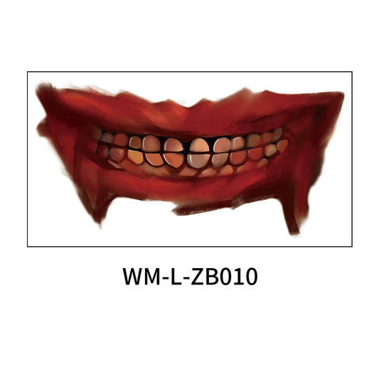 Halloween Mouth Tattoo Party Horror Scary Lips DIY Decoration Big mouth