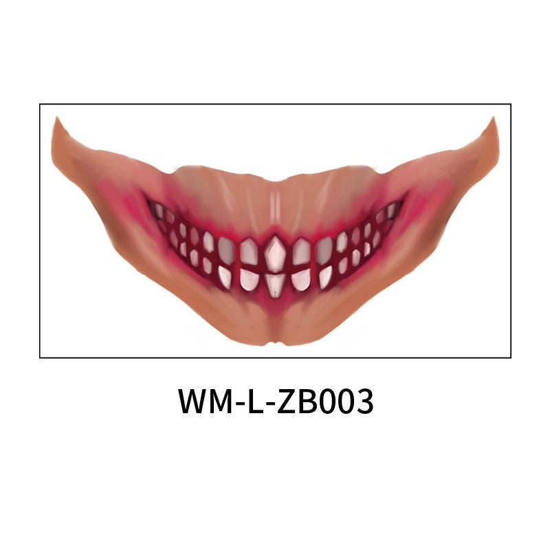 Halloween Mouth Tattoo Party Horror Scary Lips DIY Decoration Big mouth