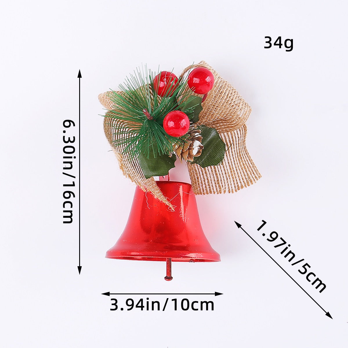 New Christmas tree pendant bell accessory pendant DIY Christmas decoration bow bell