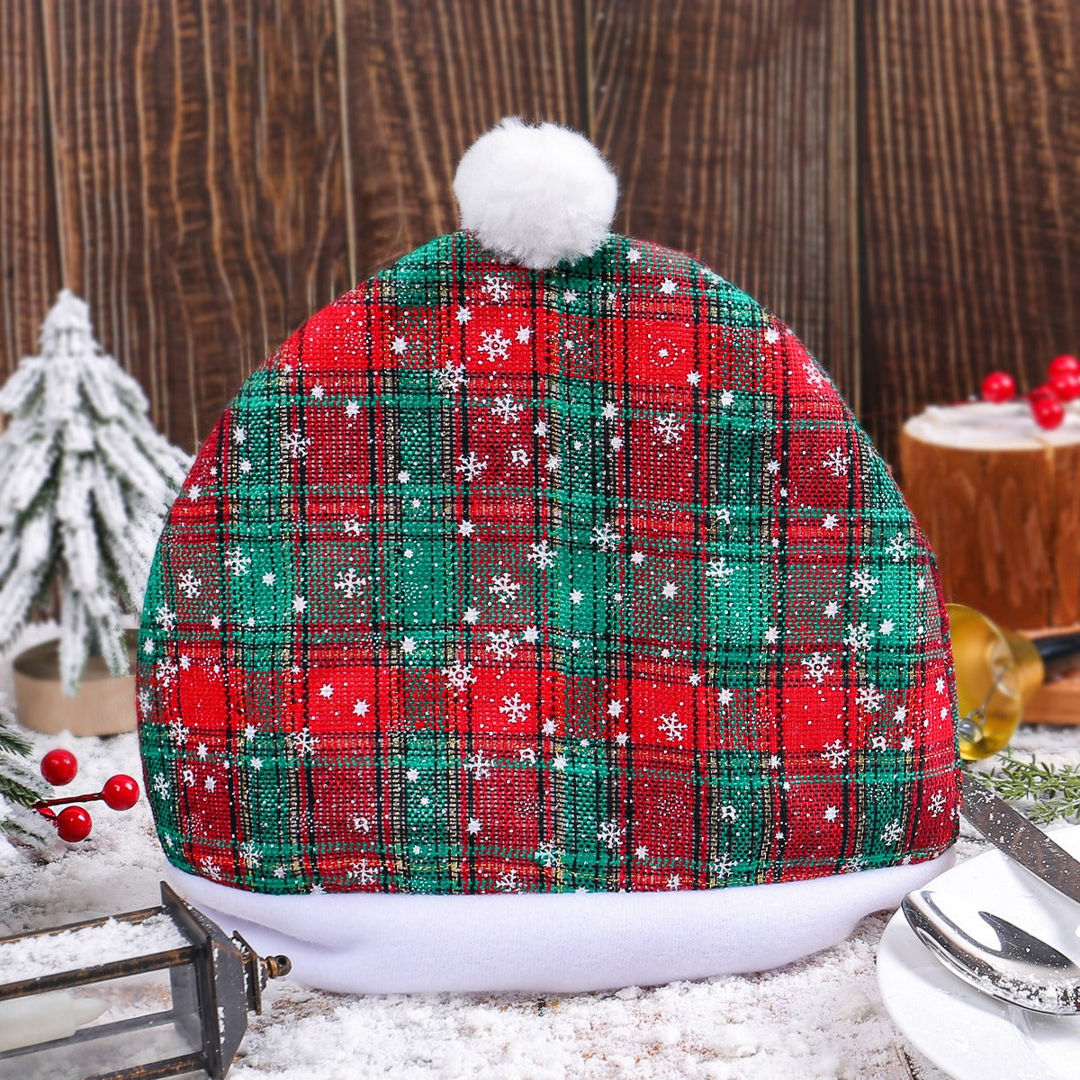 Christmas car chair cover holiday car backrest chair Christmas hat decoration seat head pillowcase