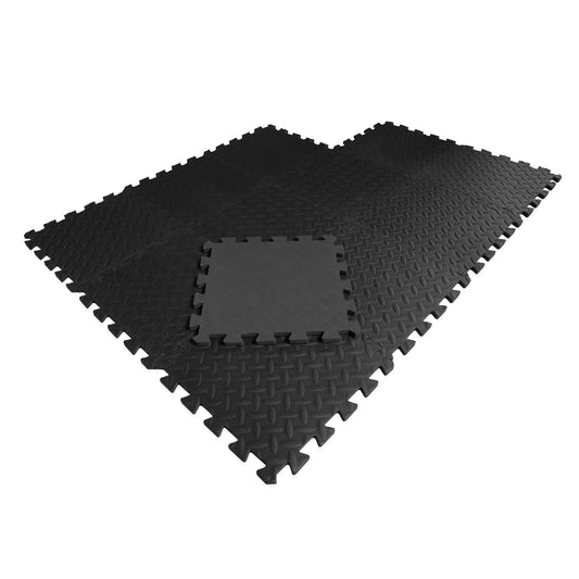 CAP Barbell Equipment Mat 12-Piece Puzzle Mat (12 X 12 X 1/2-In.) Blac