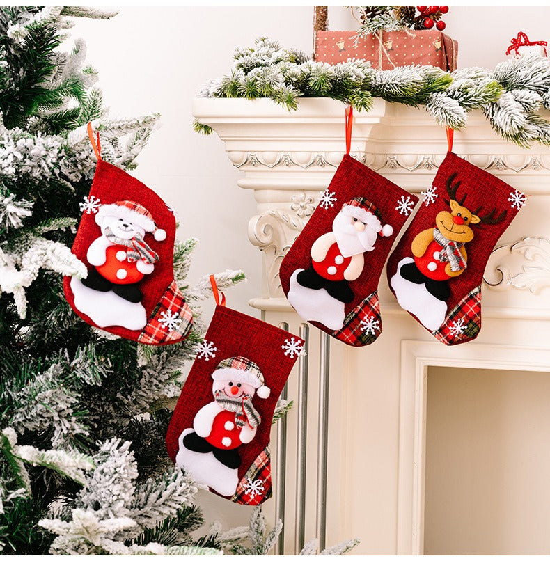 Christmas Decorations Santa Claus Socks Christmas Tree Pendants Christmas Socks Gift Bags Candy Bags