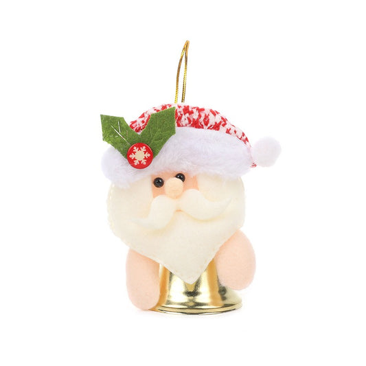 Christmas cartoon pendant Santa Claus reindeer decoration pendant Christmas tree bell hanging accessory