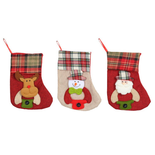 Santa Claus Socks Mall Christmas Eve Decoration Christmas Tree Gift Sock Pendant Small Socks