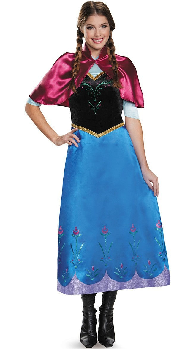 Halloween costume Frozen cosplay Anna dress cosplay queen costume