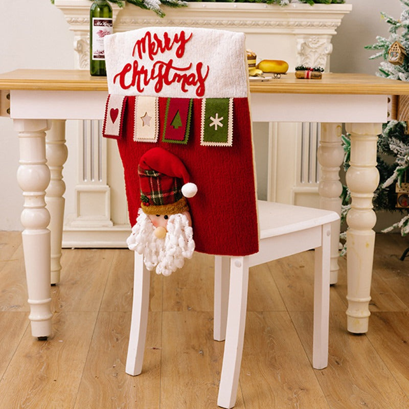 Cartoon chair set three-dimensional elderly dining chair set snowman and deer restaurant decoration