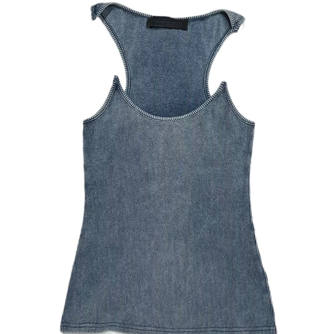 Sexy slim fit spicy girl fishing line camisole vest female niche chic sleeveless top