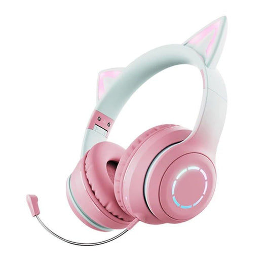 Bluetooth Wireless Headphones for Kids Teens Adults (COLOR-PINK)